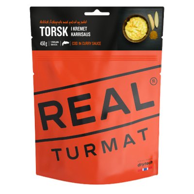 Real Turmat | Cod in Creamy Curry Sauce | Frystorkad mat | 96g