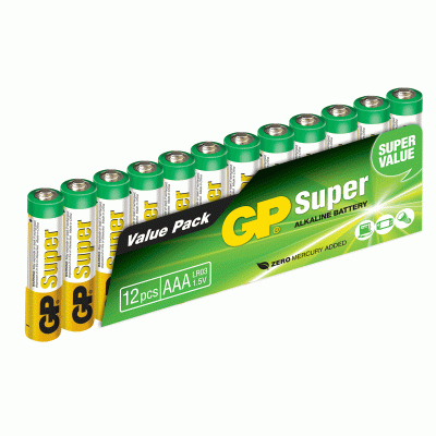 GP Super Alkaline AAA 12-pack
