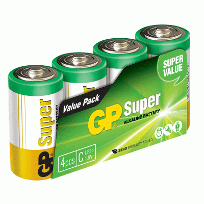 GP Super Alkaline LR14 4-pack
