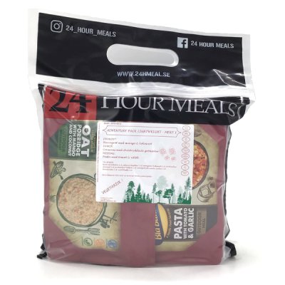 24 Hour Meals | Adventure pack Lightweight Meny 1 Vegetarian | Frystorkad mat | 900g