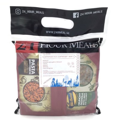 24 Hour Meals | Adventure pack Lightweight Meny 1 Lactos Free | Frystorkad mat | 900g