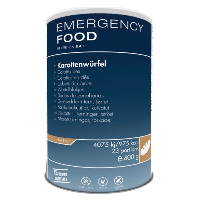 Emergency Food | Carottcubes | Frystorkad mat | 400g