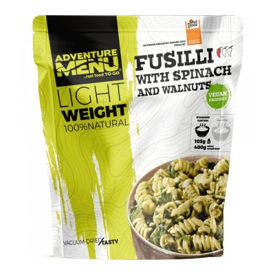 Adventure Menu | Fusilli with spinach and walnuts | Frystorkad mat | 105g