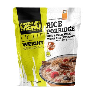 Adventure Menu | Lightweight Rice Porridge with Plum Raspberry | Frystorkad mat | 89g