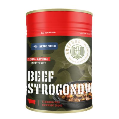 Sky Food | Beef Stroganow Självvärmande Konserv | MRE | 400g