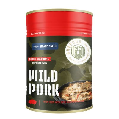 Sky Food | Wild Pork Självvärmande Konserv | MRE | 400g