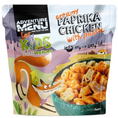 Adventure Menu | Creamy Paprika Chicken with Pasta | Frystorkad mat | 85g