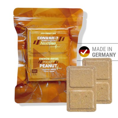 Convar Emergency Food | NextGen Energy Bar Pocket Peanut 10 års hållbarhet | 120g