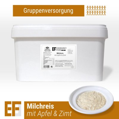 Convar Emergency Food | Rispudding med äpple och kanel | Frystorkad mat | 5000g