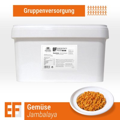 Convar Emergency Food | Vegetable Jambalaya | Frystorkad mat | Matranson | 4500g