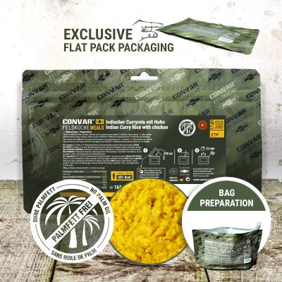 Convar Emergency Food | Indian curry chicken | Frystorkad mat | 165g