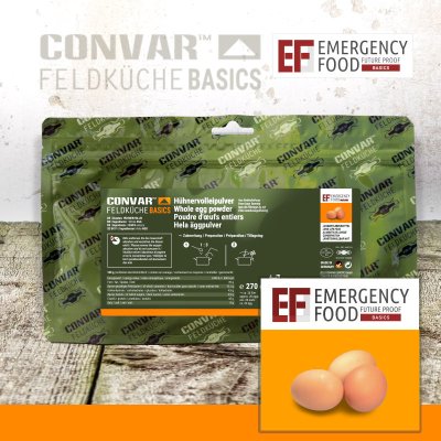 Convar Emergency Food | Nödmat äggpulver | Frystorkad mat | 270g