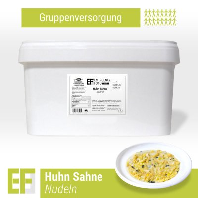 Convar Emergency Food | Nudlar med kyckling och spenat | Frystorkad mat | Matranson | 3750g
