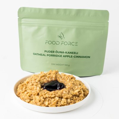 Food Force | Oatmeal Porridge Apple- Cinnamon | Frystorkad mat | 100g