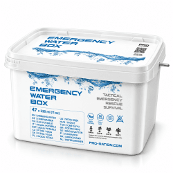 Pro Ration | Emergency Water Box | 50 års hållbarhet | 15500g
