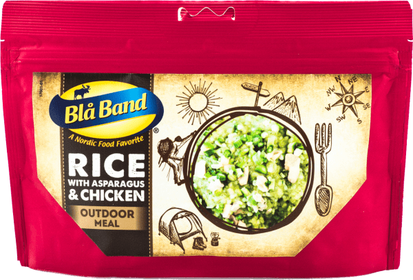 Blå Band | Rice With Asparagus & Chicken | Frystorkad mat | 143g