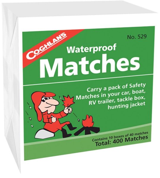Coghlan´s Vattensäkra tändstickor 10 st askar