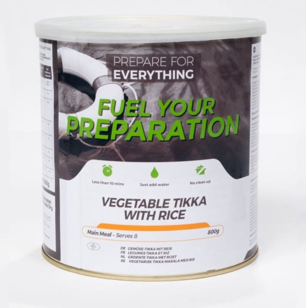 Fuel Your Preparation | Vegetable Tikka with Rice | Frystorkad mat | 800g