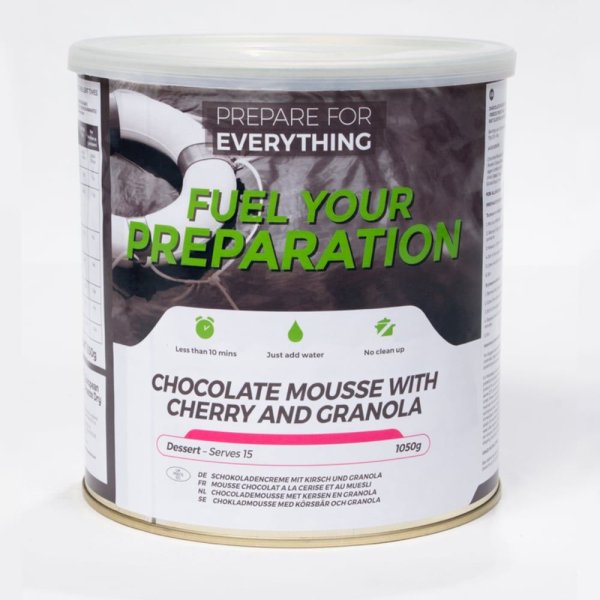 Fuel Your Preparation | Chocolate Mousse with Granola & Cherry | Frystorkad mat | 1050g