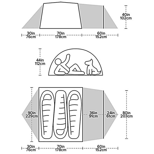 Big Agnes Blacktail Hotel 3 Olive/Chinois Green | Tält | 3 personer