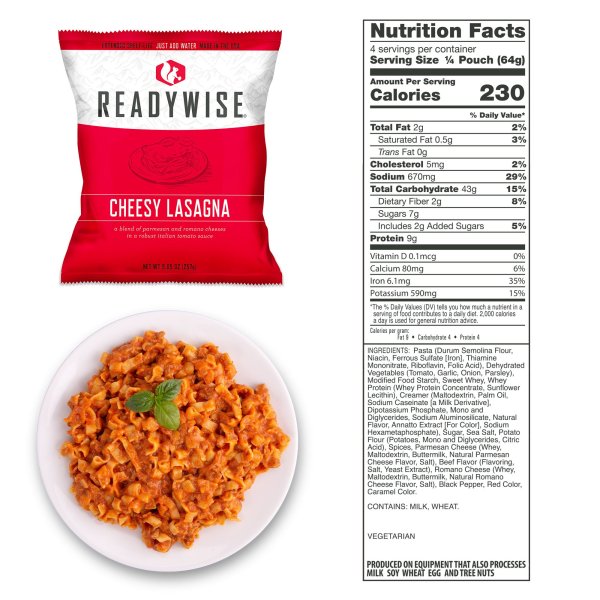 ReadyWise Food Supply | Frystorkad mat | Matranson | 6580g