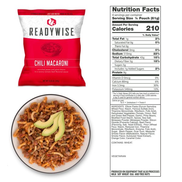 ReadyWise Food Supply | Frystorkad mat | Matranson | 6580g