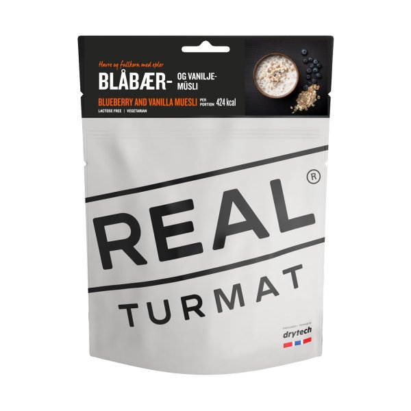 Real Turmat | Blueberry and Vanilla Muesli | Frystorkad mat | 112g