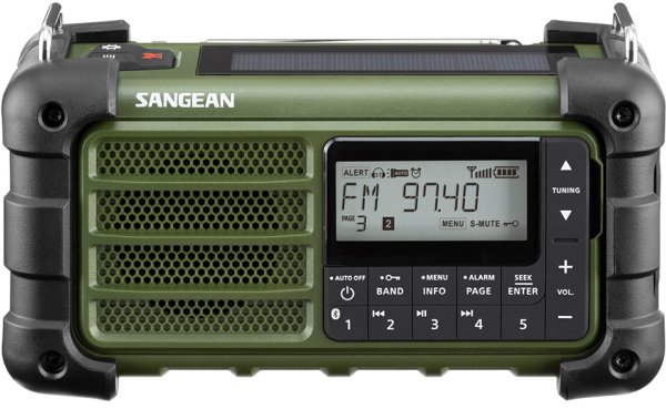 Vevradio Sangean MMR99 Green | Solceller | Powerbank 2600 mAh | Nödradio