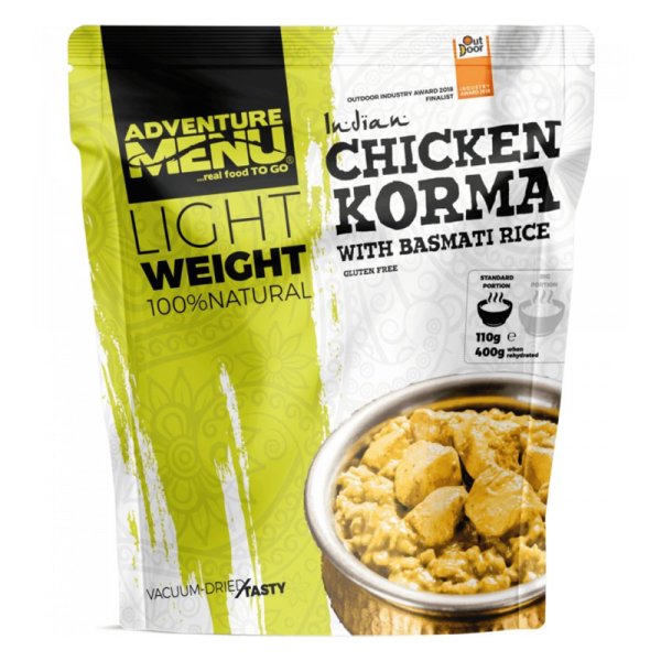 Adventure Menu | Chicken korma with basmati rice | Frystorkad mat | 115g