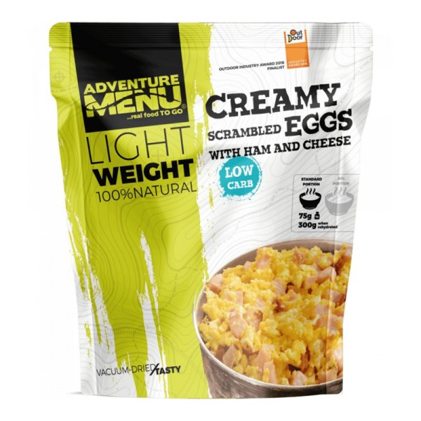 Adventure Menu | Creamy scrambled eggs with ham and cheese | Frystorkad mat | 112g