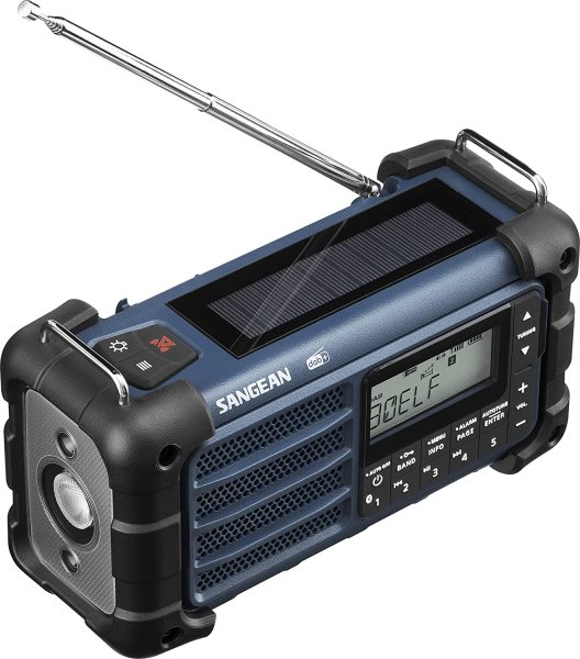 Vevradio Sangean MMR99 DAB Blue | Solceller | Powerbank 2600 mAh | Nödradio