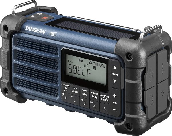 Vevradio Sangean MMR99 DAB Blue | Solceller | Powerbank 2600 mAh | Nödradio