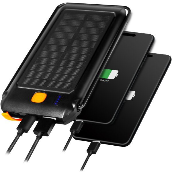 Powerbank Med Solceller 10 000 mAh