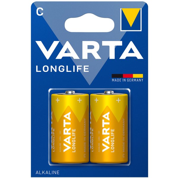 Varta Longlife C-batteri 2-pack