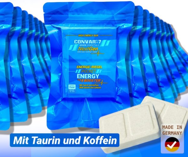 Convar Emergency Food | NextGen Energy Bar Pocket Energy Booster 10 års hållbarhet | 120g