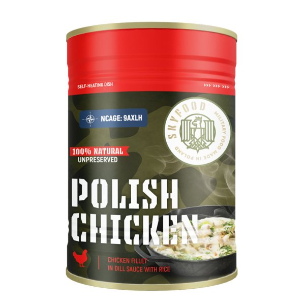 Sky Food | Polish Chicken Självvärmande Konserv | MRE | 400g