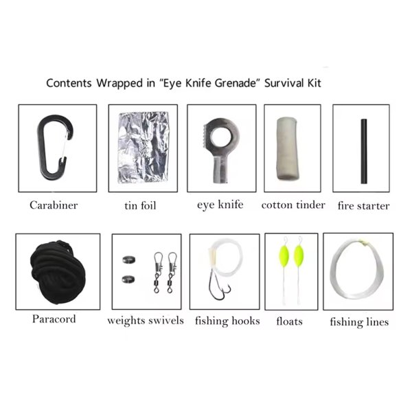 Överlevnadskit Eye Knife Grenade