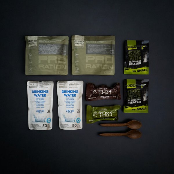 Pro Ration | Emergency Food/Water Pack Menu I | MRE | 2200g
