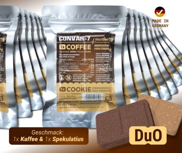Convar Emergency Food | NextGen Energy Bar Cookie & Coffee 10 års hållbarhet | 120g