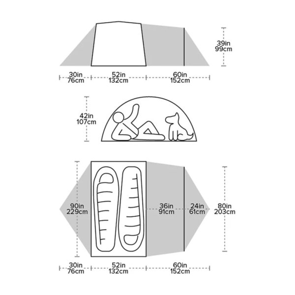 Big Agnes Blacktail Hotel 2 Olive/Chinois Green | Tält | 2 personer