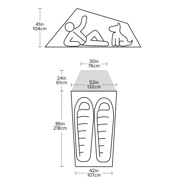 Big Agnes C Bar 2 Vetiver | Tält | 2 personer