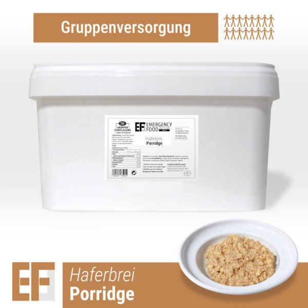Convar Emergency Food | Havregrynsgröt med äpple och kanel | Frystorkad mat | Matranson | 4000g