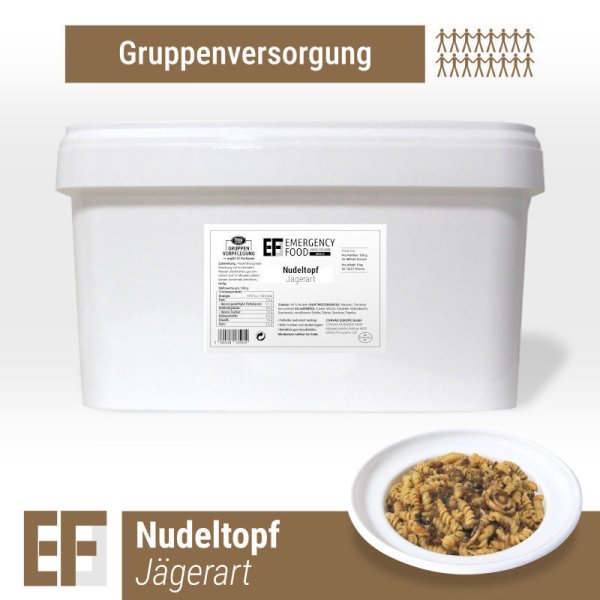 Convar Emergency Food | Nudelgryta i jägarstil med nötkött och svamp | Frystorkad mat | Matranson | 3750g