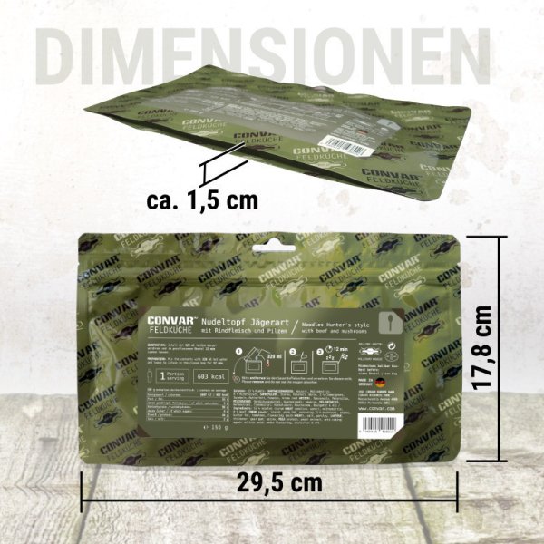 Convar Emergency Food | Potatisgryta | Frystorkad mat | 100g