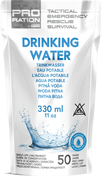 Pro Ration | Emergency Water Box | 50 års hållbarhet | 15500g