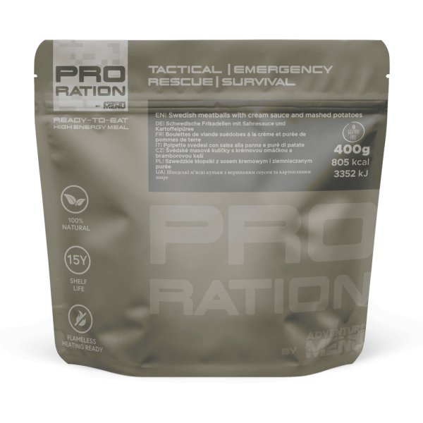 Pro Ration | Swedish Meatballs With Cream Sauce And Mashed Potatoes | MRE | 400g
