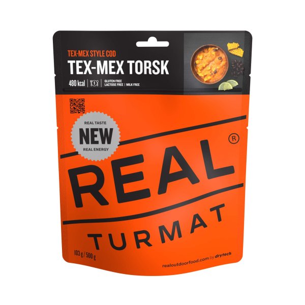 Real Turmat | Tex-Mex Torsk | Frystorkad mat | 103g